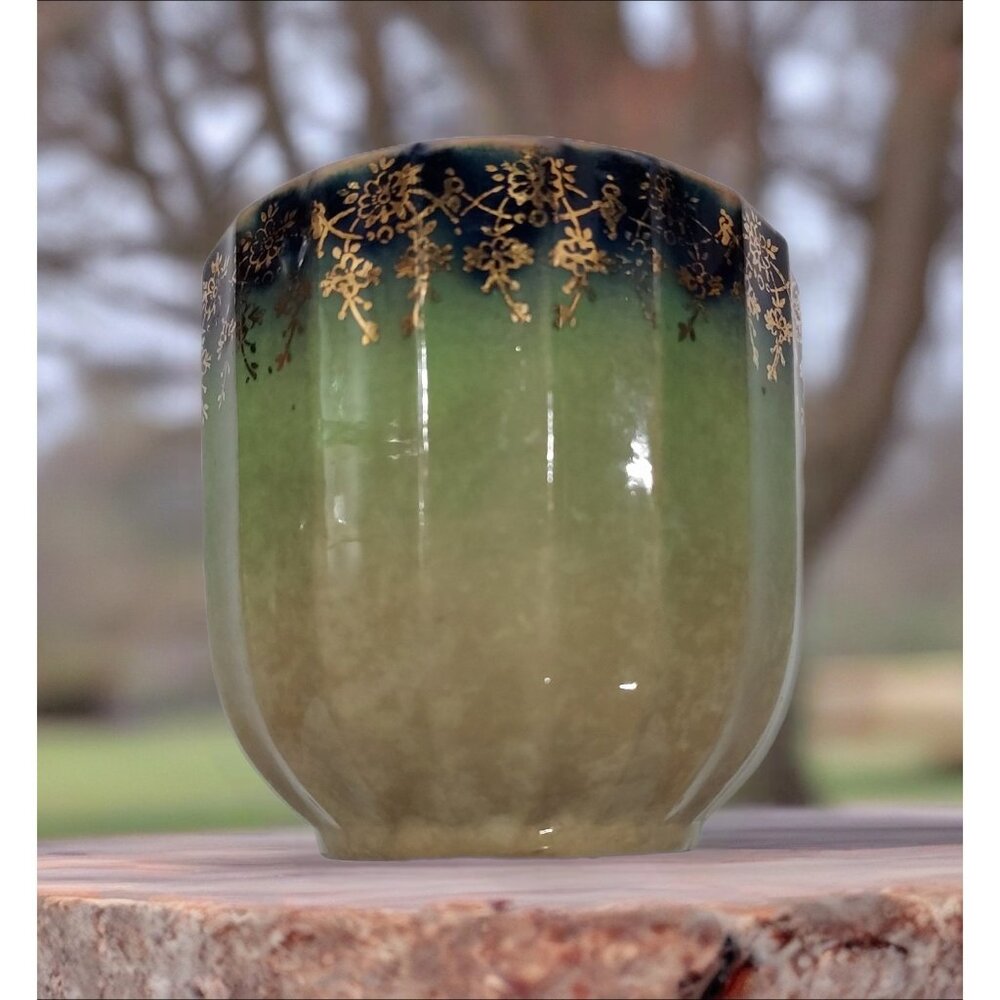 Cooking Ware Custard Soup Fruit Cup Vintage 22-K Gold GILT Holds 7 Oz.